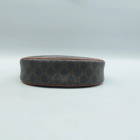 100% Authentic CELINE Triomphe Grey Canvas Shoulder Bag 2033-082524 - Picture 5 of 12